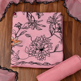 Organza Pink Unstitched Suit